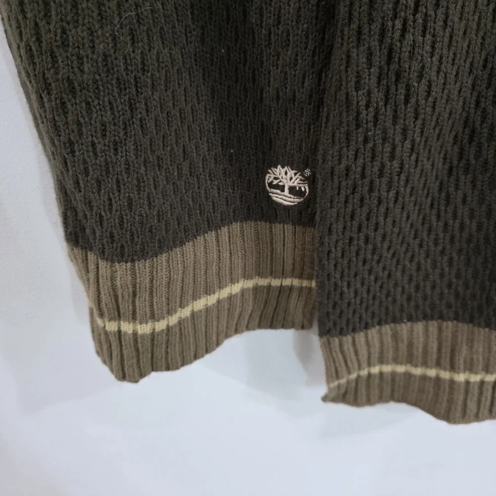 Y2K‎ Timberland Mens Scarf Knit Brown Preppy Outdoor